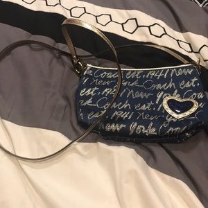Blue crossbody Coach Purse
